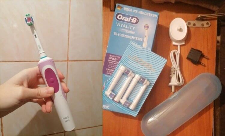 Электрическая зубная щетка. Обеспечьте себе качественных уход за полостью рта. Фото.