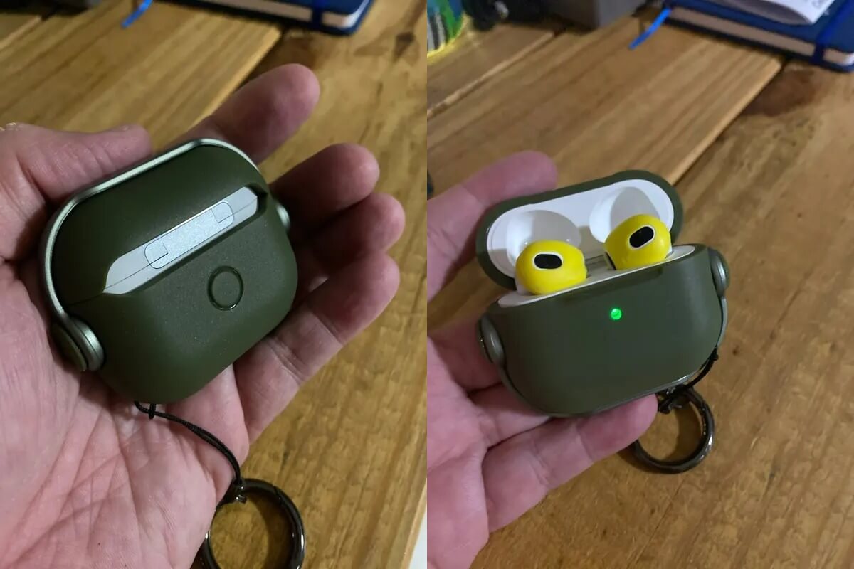 Чехол для AirPods. Наушники в наушниках. Не только звучит, но и выглядит забавно. Фото.