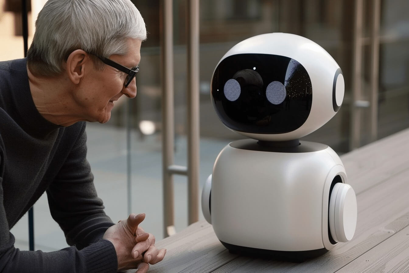 Робот с экраном. Пока непонятно, для каких целей, кроме FaceTime и умного дома, могут использоваться роботы. Изображение: lebigdata.fr. Фото.