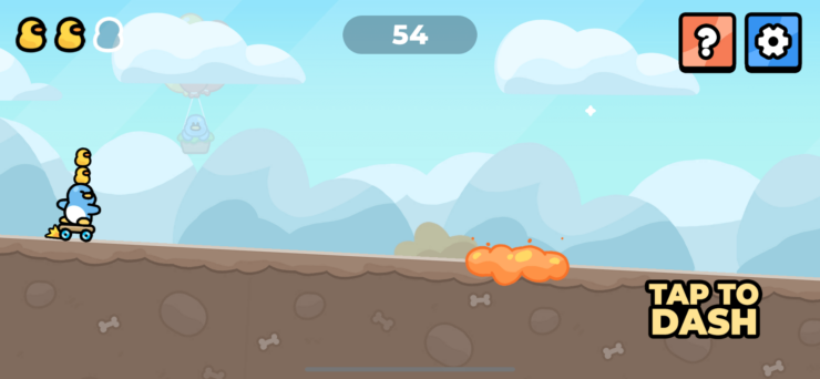 Landslide — игра на телефон без регистрации. Сможете погонять на скейте по крутому склону. Фото.