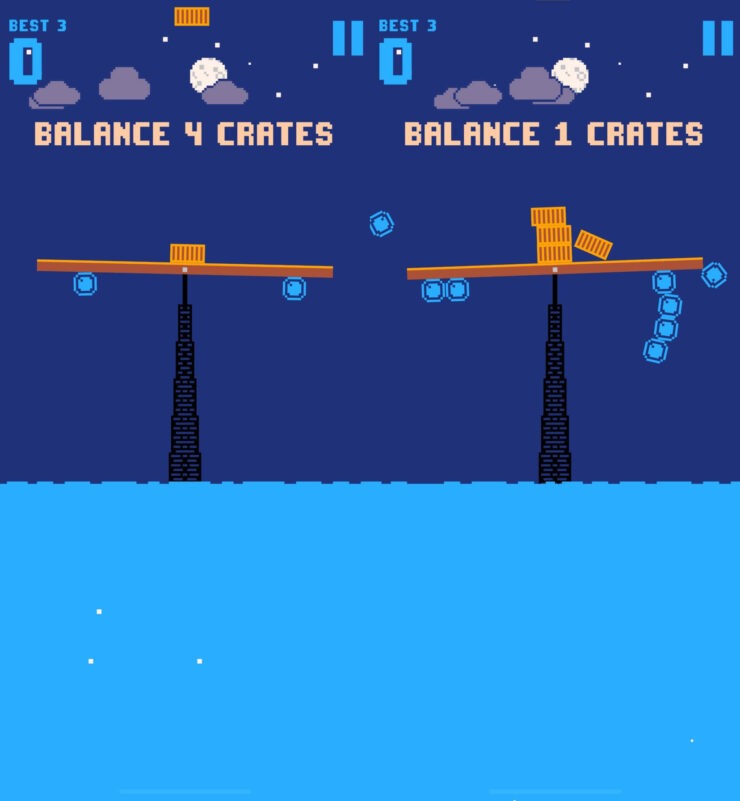 Level With Me — интересная игра на Айфон. Иногда балансировать действительно сложно. Фото.