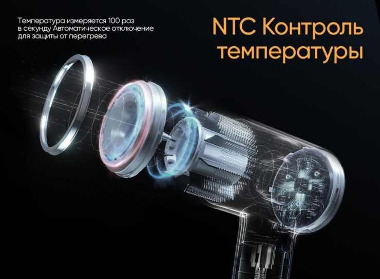 Фен для волос с ионизацией. Умный контроль температуры позволит не испортить волосы во время сушки. Изображение: mvideo.ru. Фен для волос с ионизацией. Умный контроль температуры позволит не испортить волосы во время сушки. Изображение: mvideo.ru. Фото.