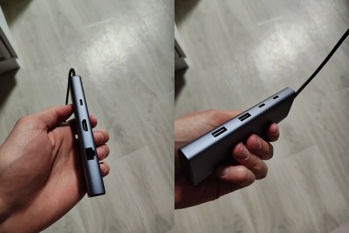 USB-C хаб для Макбука. Хаб можно подобрать с разным набором портов. Фото.