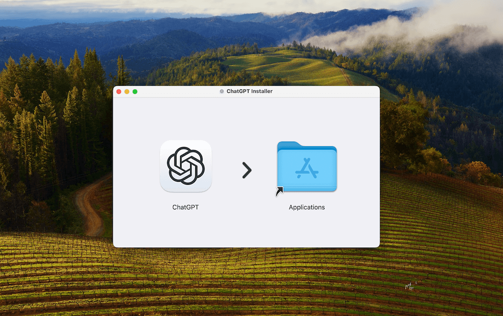 Как скачать приложение ChatGPT. Как устанавливать приложения на Mac, вы, вероятно, знаете и без меня. Фото.