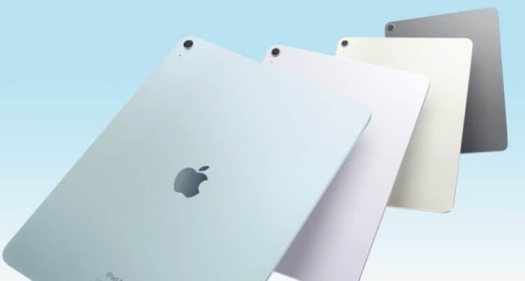 Сколько стоит iPad Air 2024. Похоже, у Apple кончились чернила, и цвета у iPad Air с каждым поколением всё тусклее. Ну или просто пастельные. Как вам больше нравится. Фото.