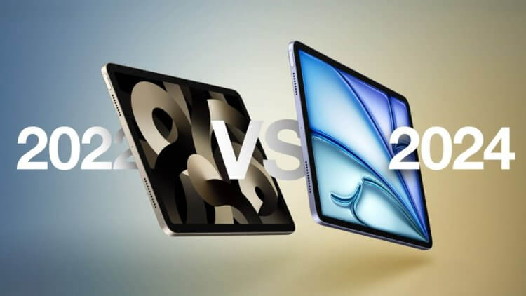 Цвета iPad Air 2024. Отличий между iPad Air 2022 и iPad Air 2024 набралось немало. Изображение: macrumors.com. Фото.