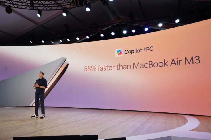 Какой ноутбук на Windows лучше. Компания утверждает, что новый Surface Pro на 58% производительнее MacBook Air M3. Изображение: cnet.com. Фото.