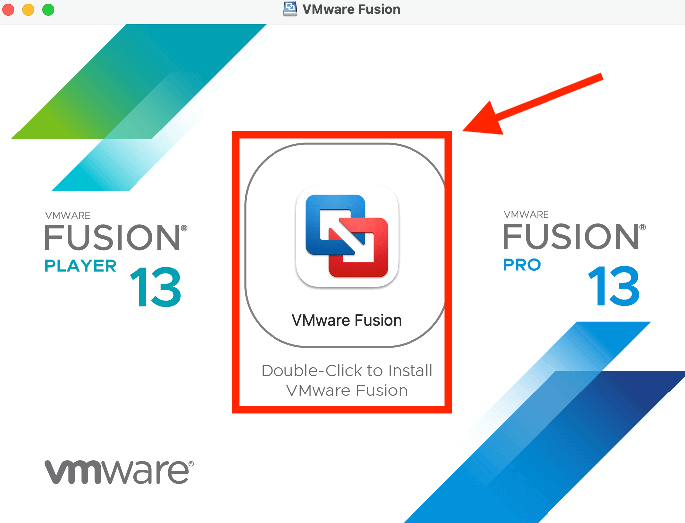 Виртуальная машина VMware. Щелкните по центру этого окна для начала установки. Фото.