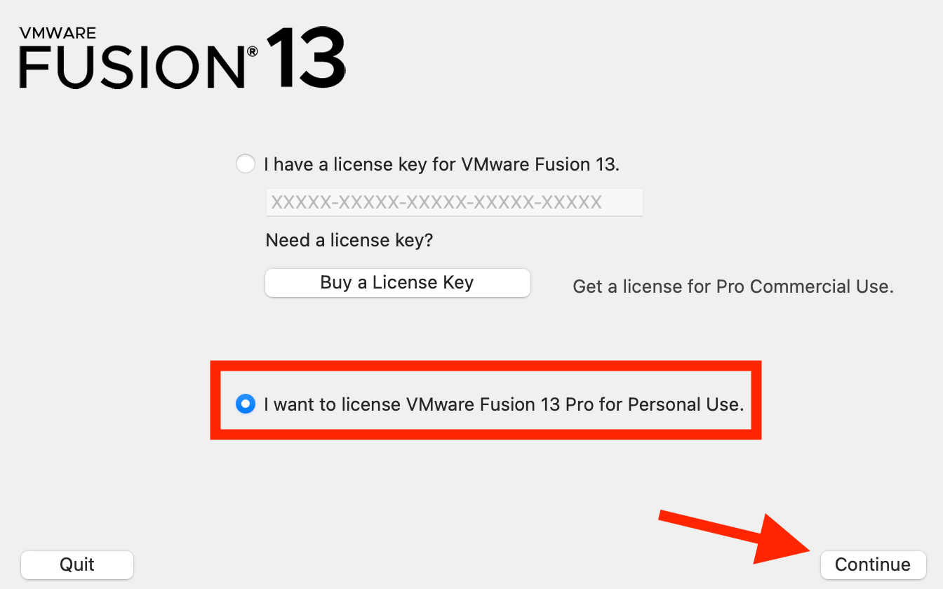 Виртуальная машина VMware. Переставьте флажок, и ключ для установки не потребуется. Фото.