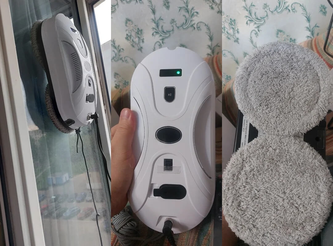 Хороший робот-мойщик окон. С таким роботом стекла в вашем доме будут блистеть. Фото.