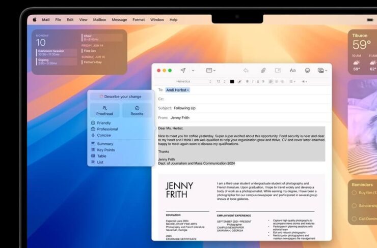 Как пользоваться Apple Intelligence. Фишка будет доступна не только на ПК, но и на смартфонах с планшетами. Фото.