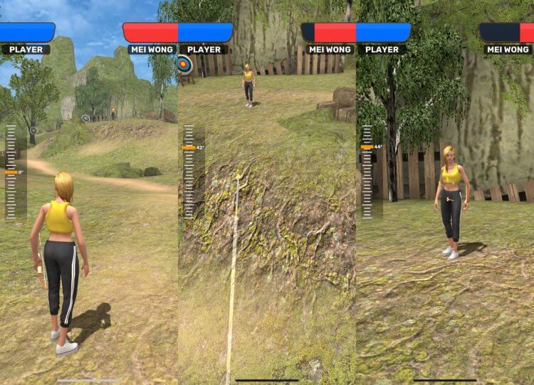 Archery Clash — игра по сети на Айфон. Цельтесь как следует, чтобы попасть в цель. Фото.