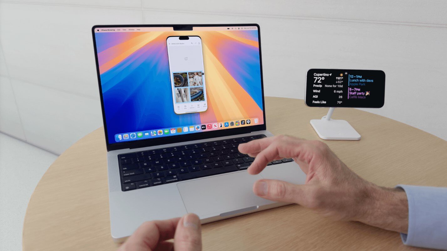 Что нового в macOS Sequoia. Айфон на экране компьютера. Только зачем это нужно?. Фото.