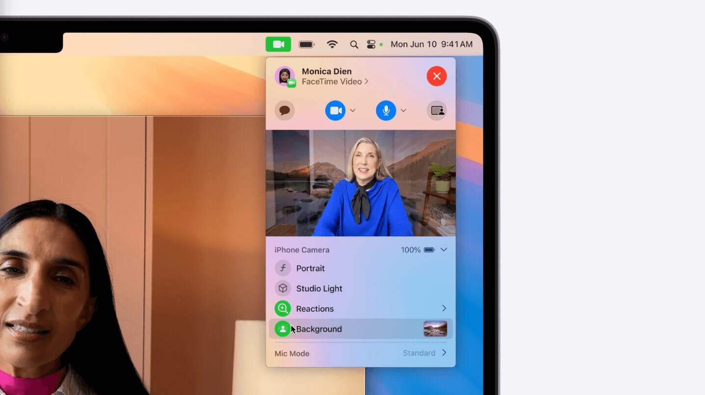 Что нового в macOS Sequoia. Менять фон теперь можно гораздо быстрее и качественнее. Фото.