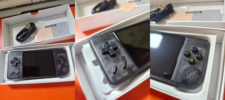 Anbernic RG28XX — игровая ретро-консоль. С прозрачным корпусом выглядит консоль очень стильно. Фото.