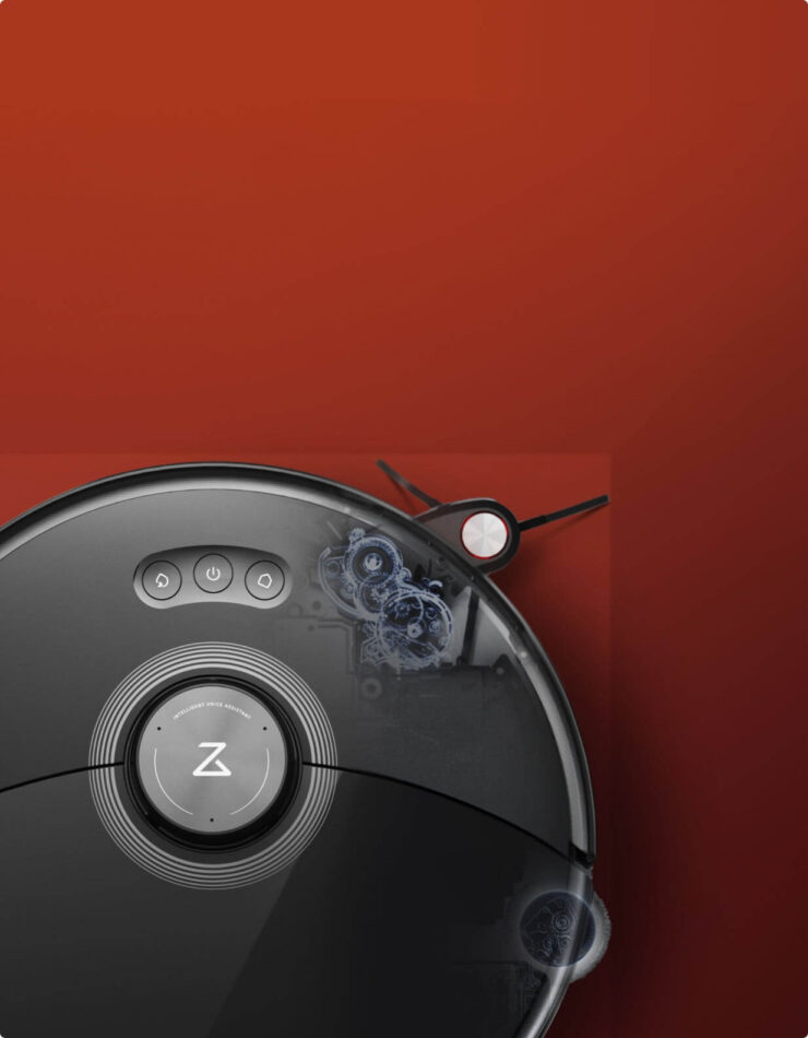 Робот-пылесос с влажной уборкой. Выдвижная щетка захватит мусор в любом труднодоступном месте. Изображение: global.roborock.com. Робот-пылесос с влажной уборкой. Выдвижная щетка захватит мусор в любом труднодоступном месте. Изображение: global.roborock.com. Фото.