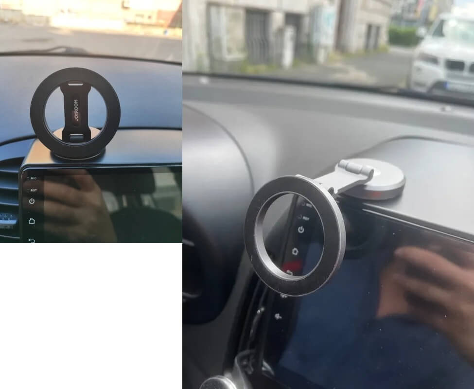 Держатель для телефона в автомобиль. Держатель маленький и неприметный. Фото.