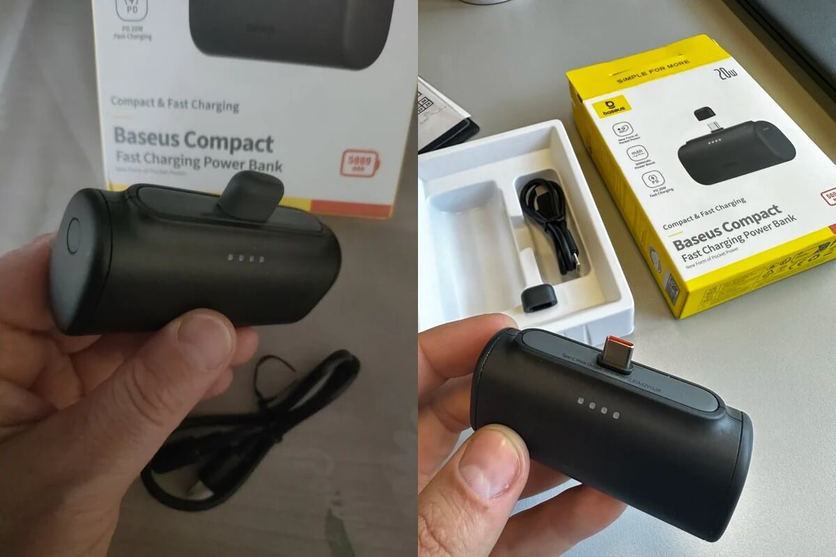 Внешний аккумулятор для Айфона. Батарейка не займет много места в сумке. Фото.