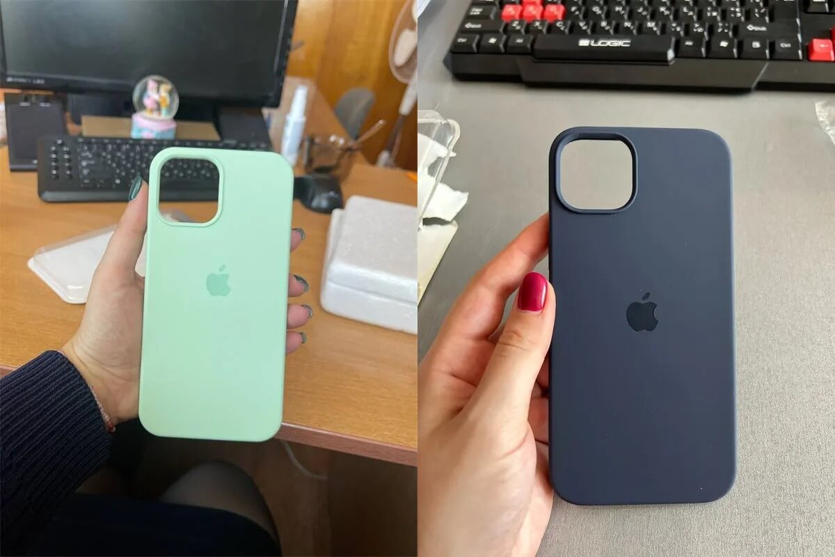 Силиконовый чехол для Айфона. На выбор есть огромное количество разных цветов. Фото.