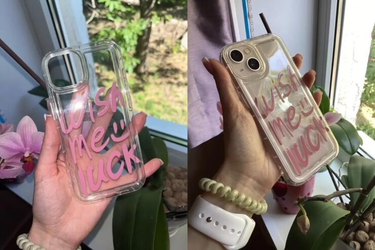 Чехол на Айфон с принтом. Вариантов чехлов у продавца действительно много. Фото.