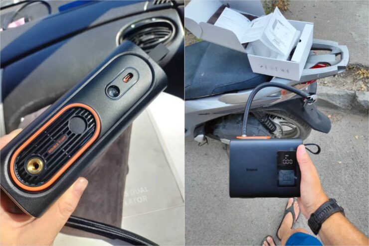 Автомобильный компрессор Baseus. С этим компрессором вы надуете даже тетушку Мардж. Автомобильный компрессор Baseus. С этим компрессором вы надуете даже тетушку Мардж. Фото.