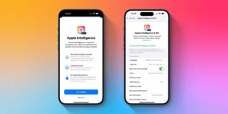 Как включить Apple Intelligence. Запишитесь в лист ожидания. Изображение: 9to5mac.com. Фото.