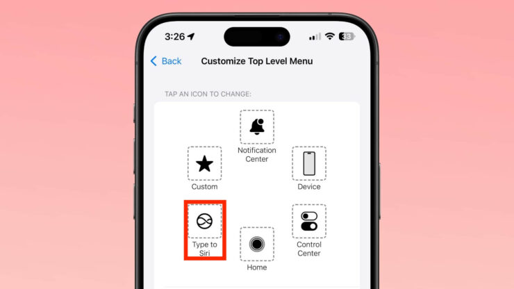 Что нового в iOS 18 beta 4. С помощью AssistiveTouch можно вводить текст для Сири с клавиатуры. Изображение: macrumors.com. Фото.