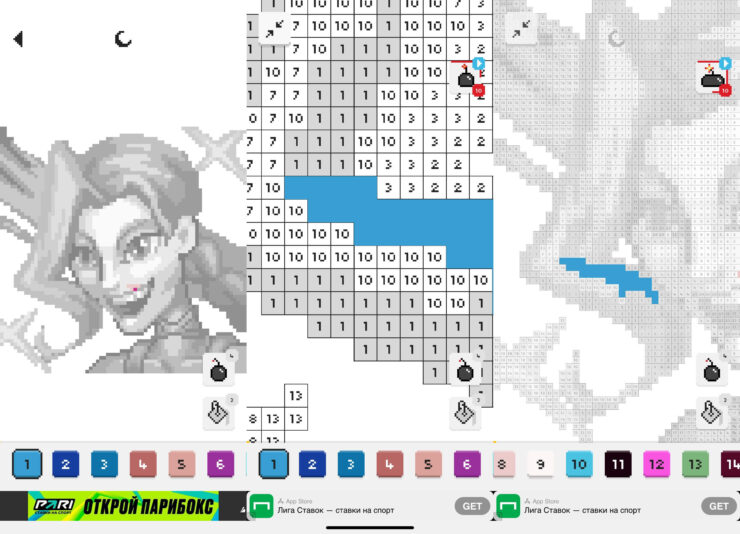 UNICORN — раскраска по номерам. Раскрашивайте картинки и расслабляйтесь. Фото.