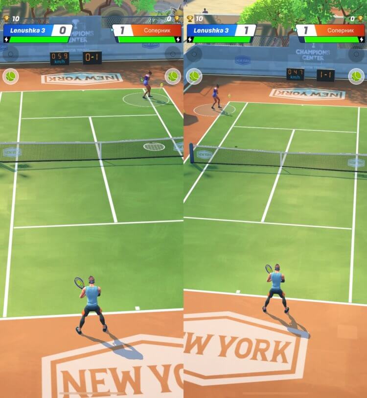 Tennis Clash — бесплатная игра на Айфон. Графика в игре очень неплохая. Фото.