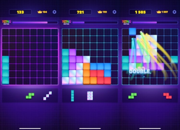 Tetris Block Puzzle — играть в тетрис бесплатно. Очень оригинальный вариант Тетриса. Фото.