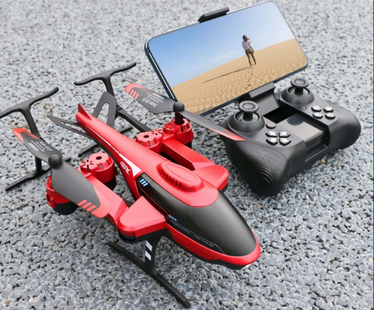 Квадрокоптер складной с камерой 4K. При желании этот квадрик можно уложить очень компактно. Фото.