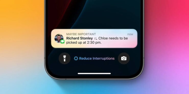 Функции нейросети Apple Intelligence. Новое фокусирование само будет решать, какие уведомления важные и стоит ли их вам показывать. Изображение: 9to5mac.com. Фото.