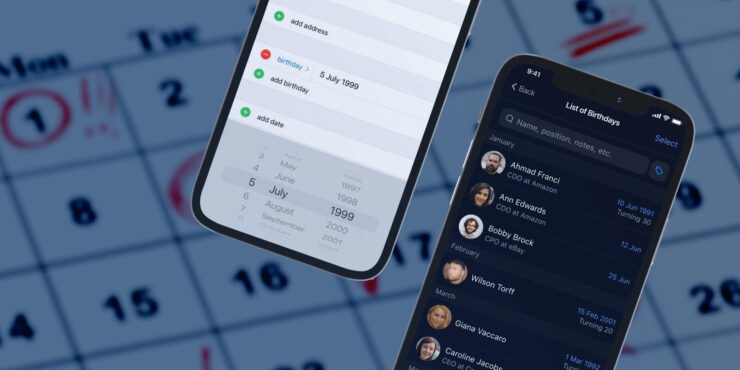 Айфон легко напомнит вам про дни рождения друзей, родных и близких. Изображение: nection.io. Фото.