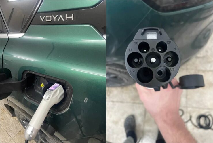 Зарядное устройство для электромобилей. Такая зарядка подойдет самым разным электромобилям. Фото.