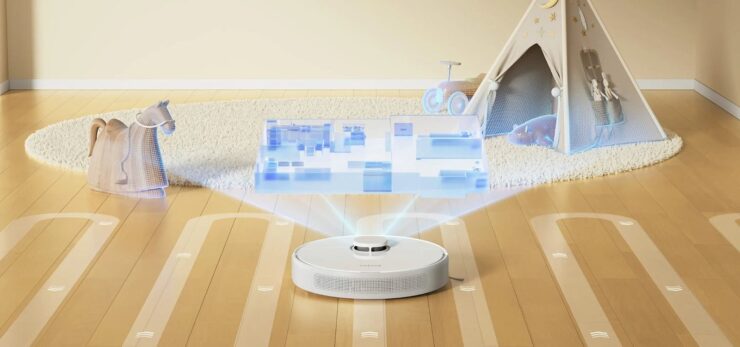 Недорогой вертикальный беспроводной пылесос. Dreame D9 Max Gen2 очень хорошо ориентируется в пространстве. Изображение: global.dreametech.com. Недорогой вертикальный беспроводной пылесос. Dreame D9 Max Gen2 очень хорошо ориентируется в пространстве. Изображение: global.dreametech.com. Фото.