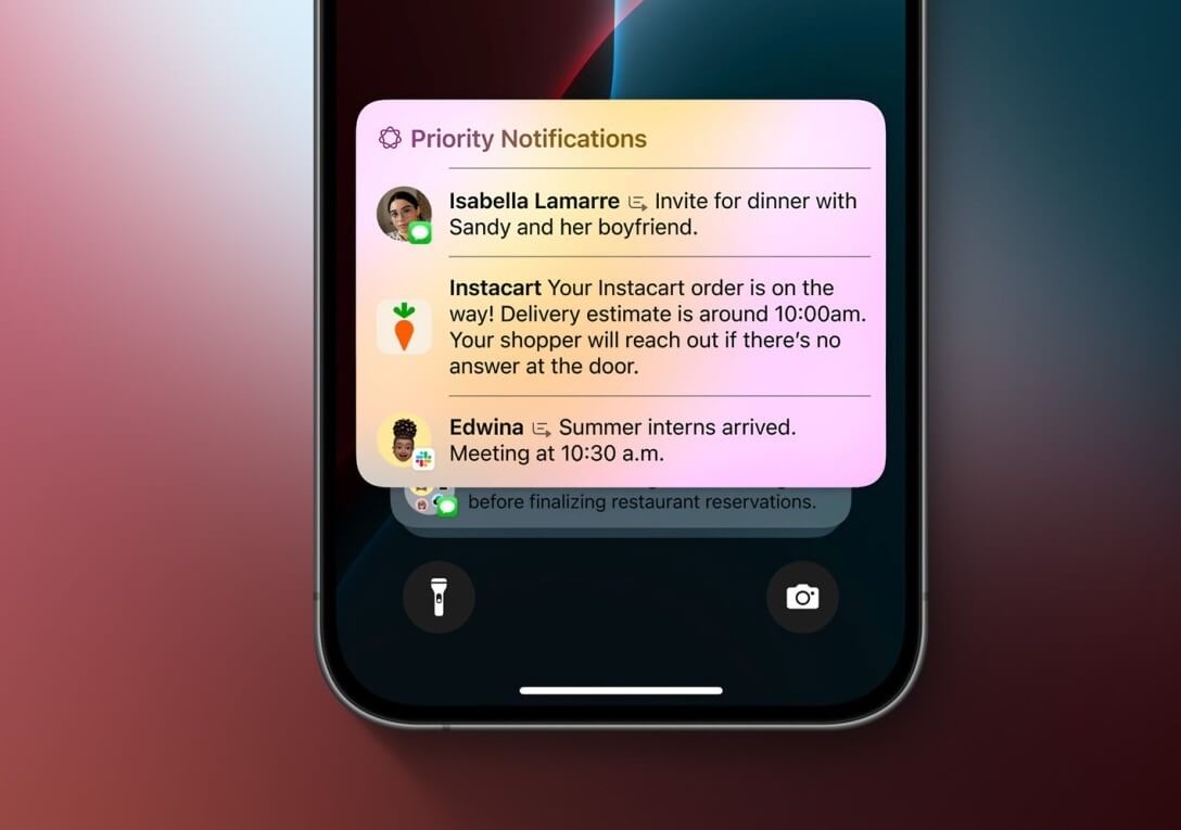 Что нового в iOS 18.1 beta 3. Некоторые оповещения могут быть помечены как приоритетные. Изображение: 9to5mac.com. Фото.