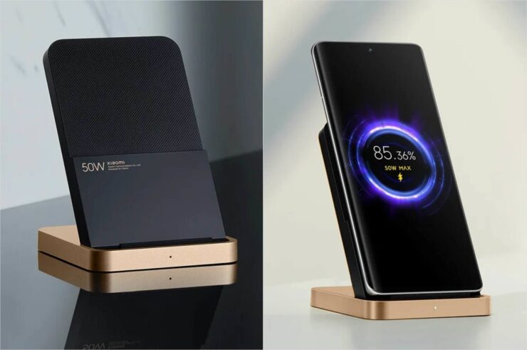 Быстрая беспроводная зарядка Xiaomi на 50 Вт. Такая зарядка скорее подойдет Android-смартфонам. Фото.