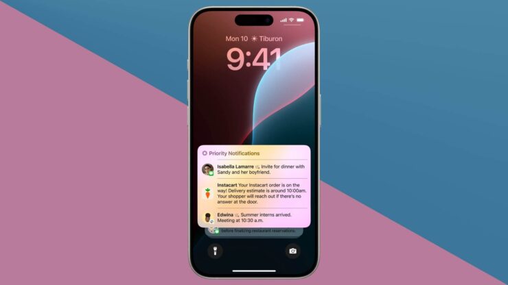 Что нового в iOS 18.1. Нейросеть сама отберет для вас самые важные уведомления. Изображение: macrumors.com. Фото.