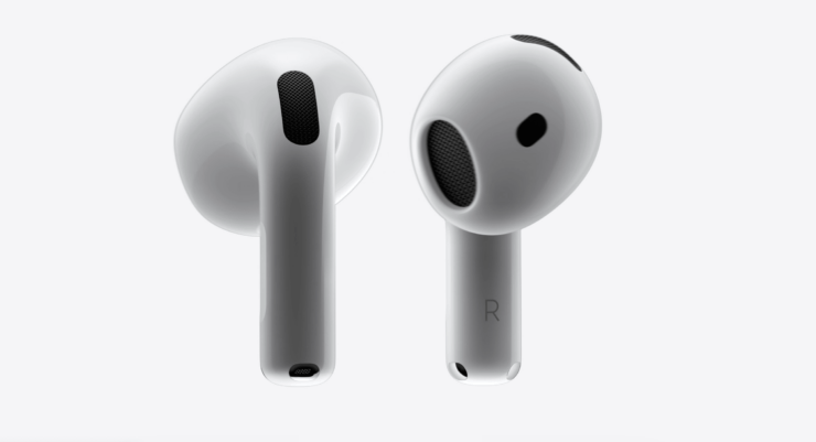 Шумоподавление в наушниках AirPods 4. Понять по внешнему виду, с ANC данная модель или нет, у вас не выйдет. Изображение: apple.com. Фото.