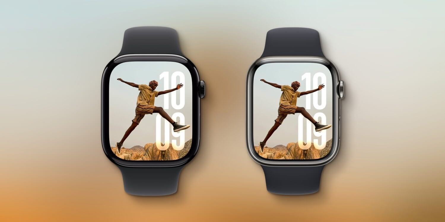 Экран в часах Apple Watch. Экран стал больше и это видно. Изображение: 9to5mac.com. Фото.