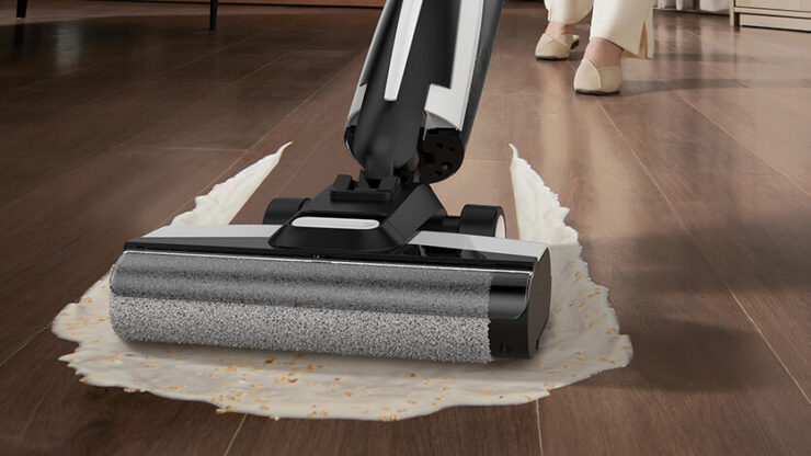 Вертикальный моющий пылесос. С Deerma VX95W никакая жидкость не станет для вас проблемой. Вертикальный моющий пылесос. С Deerma VX95W никакая жидкость не станет для вас проблемой. Фото.