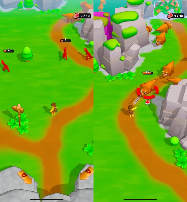 My Little Cave — интересная игра на Айфон. Иногда самому можно стать добычей. Фото.