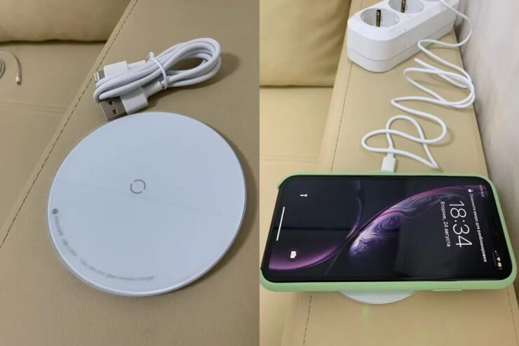 Беспроводная зарядка для телефона. Классическая беспроводная зарядка без каких-либо откровений. Изображение: aliexpress.ru. Беспроводная зарядка для телефона. Классическая беспроводная зарядка без каких-либо откровений. Изображение: aliexpress.ru. Фото.