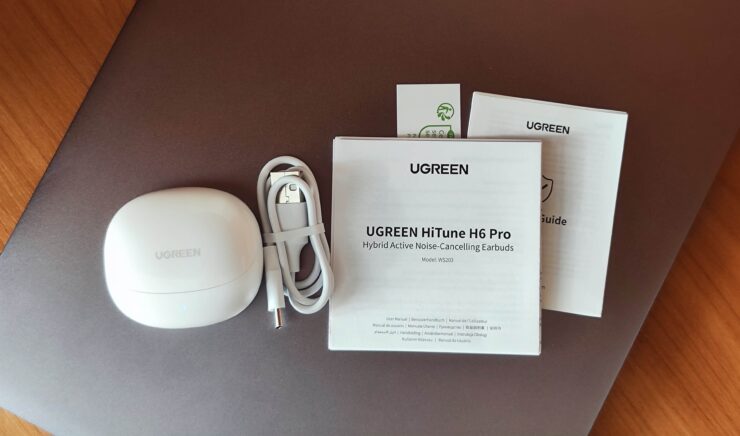 Беспроводные наушники UGREEN HiTune H6 Pro. Содержимое упаковки UGREEN HiTune H6 Pro. Фото.