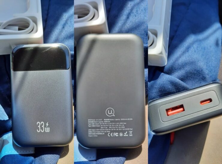 Внешний аккумулятор 10 000 мАч. Внешний аккумулятор небольшой и не займет много места в сумке. Внешний аккумулятор 10 000 мАч. Внешний аккумулятор небольшой и не займет много места в сумке. Фото.