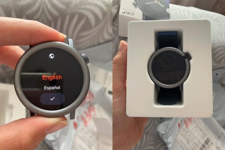 Круглые умные часы. Часы выглядят очень стильно. Круглые умные часы. Часы выглядят очень стильно. Фото.