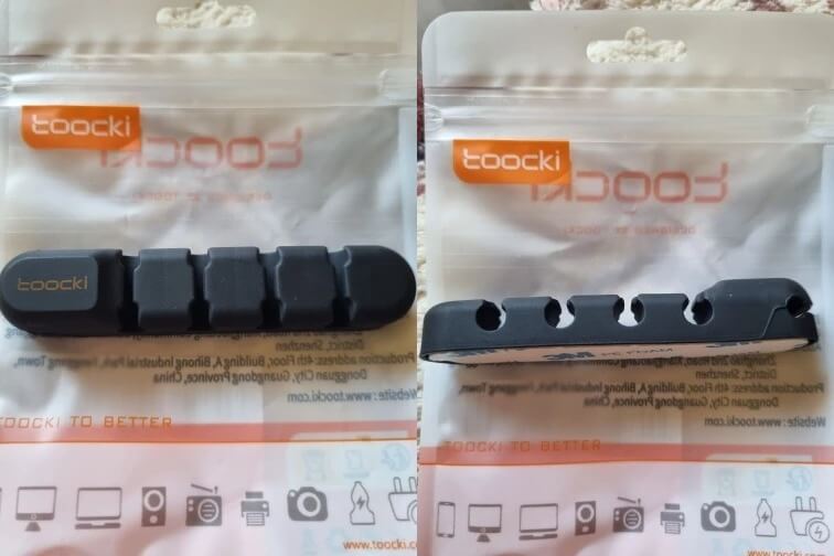 Органайзер для проводов. Такой органайзер не даст проводам упасть на пол. Фото.