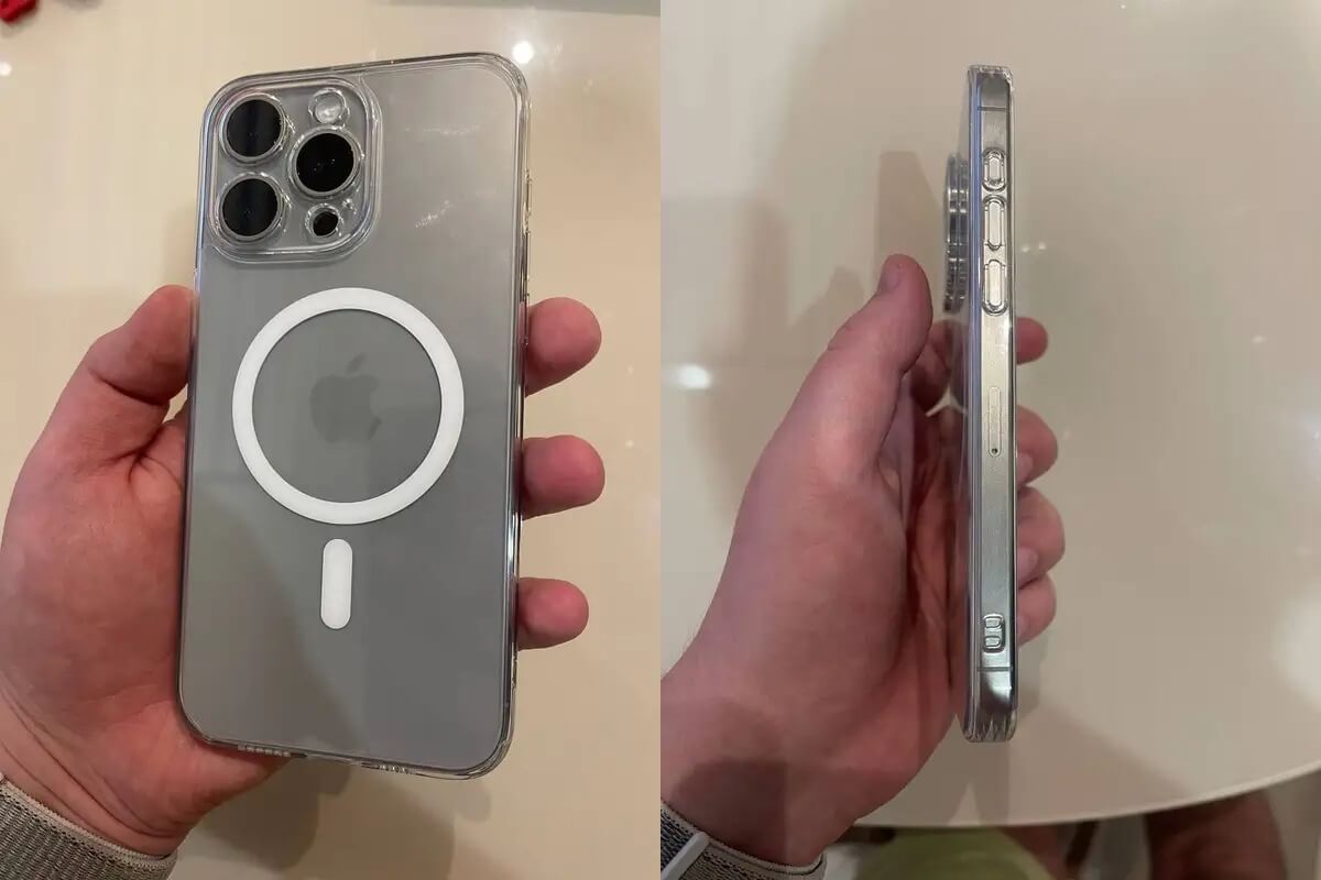 Прозрачный чехол для Айфона. В таком чехле дизайн iPhone всегда будет виден. Фото.