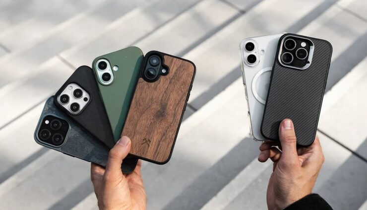Для iPhone 16 уже выпустили огромное количество разных чехлов. Изображение: en.woodcessories.com. Фото.