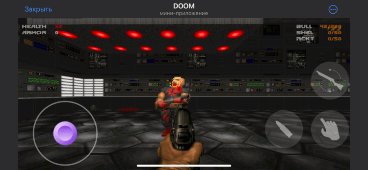 Игра Doom на телефоне. При стрельбе не возникает никаких лагов и глюков. Игра Doom на телефоне. При стрельбе не возникает никаких лагов и глюков. Фото.